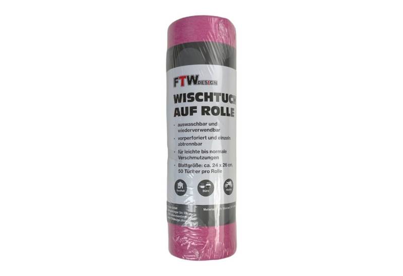 FTWdesign Universal Wischtuch auf Rolle in pink Reinigungstücher von FTWdesign
