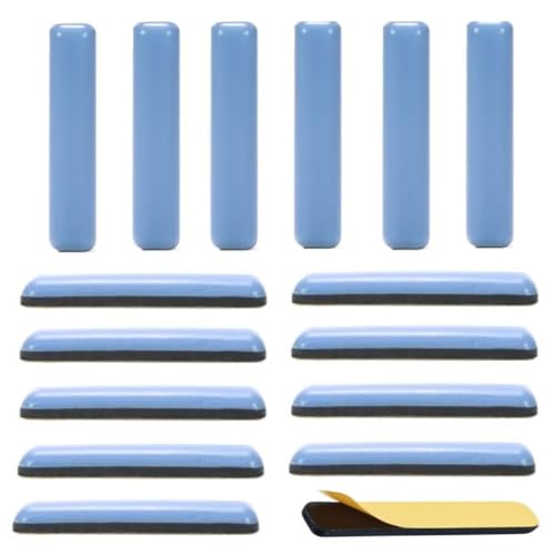 FTXanty 16 Stück Teflongleiter Selbstklebend Möbelgleiter Stuhlgleiter Teflon 75 x 16 mm Gleiter Stühle Teppichgleiter für Stühle PTFE Teflongleiter eckig für Schwerer Möbel Stuhl Tisch Teppich von FTXanty