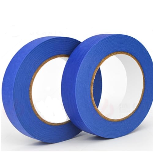 FTXanty Malerkrepp Klebeband Malerband Abklebeband Blau 24 mm x 50m x 2 Rollen Malerkrepp Wasserdicht Automotive Male Kreppband von FTXanty