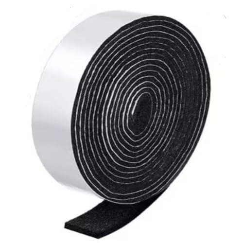 FTXanty Filzband Selbstklebend 8m x 3.5 cm x 2mm Filzrolle Selbstklebend Möbelgleiter Schallschutz Schwarz Filz Möbel Filzstreifen für Möbel Schützen Fenster Abdichten DIY von FTXanty
