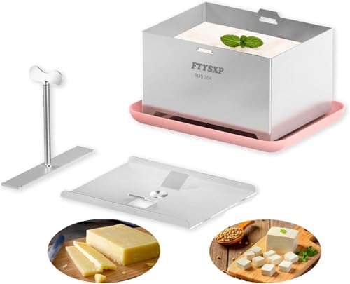 FTYSXP Tofu Presse -304 Edelstahl vegetarische Tofu Presse ohne Bisphenol A kann in der Spülmaschine gewaschen Werden (16 * 16 * 12 cm) von FTYSXP