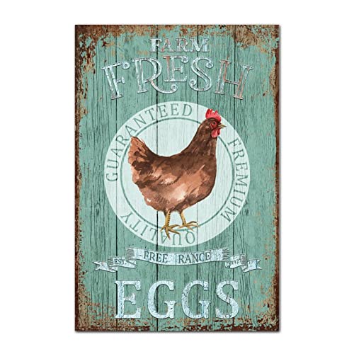 Farm Fresh Free Range Eier Holzschilder Bauernhaus Hahn Willkommensschild Bauernhof Tiere Zuhause Wanddekoration für Zuhause Küche Wohnzimmer Tisch Einweihungsgeschenk 30,5 x 20,3 cm Farm Fresh Free Range Eier Holzschilder Bauernhaus Hahn Willkommensschild Bauernhof Tiere Zuhause Wanddekoration für Zuhause Küche Wohnzimmer Tisch Einweihungsgeschenk 30,5 x 20,3 cm von FTZNQ