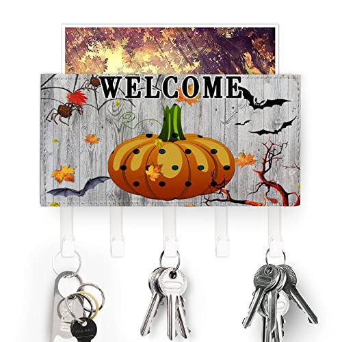 Halloween Welcome Polka Dots Kürbis Schlüsselhalter Ahornblätter Spinnennetz Fledermaus Wandhalterung Schlüsselhaken Klassisch Horror blutig selbstklebend Schlüsselhalter für Eingangsbereich, Halloween Welcome Polka Dots Kürbis Schlüsselhalter Ahornblätter Spinnennetz Fledermaus Wandhalterung Schlüsselhaken Klassisch Horror blutig selbstklebend Schlüsselhalter für Eingangsbereich, von FTZNQ