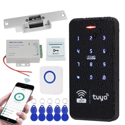 FTes RFKits Schlüsselloses Türschloss Kit Wasserdichtes RFID-Tastenfeld mit App-Steuerung DC 12V NC Fail Safe Elektroschloss 3A Stromversorgungssystem FTes RFKits Schlüsselloses Türschloss Kit Wasserdichtes RFID-Tastenfeld mit App-Steuerung DC 12V NC Fail Safe Elektroschloss 3A Stromversorgungssystem von FTes RFKits