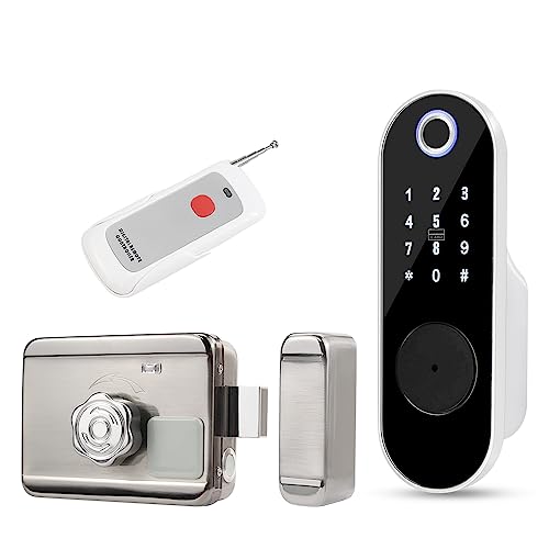 FTes RFKits Tuya Fingerprint Door Lock,Keyless Entry Keyboard Latch with Key Entrance,Anti-Peeking Password, Intelligent Anti-Theft Lock (Indoor without Fingerprints) von FTes RFKits