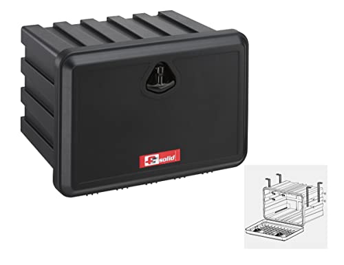 FTsolid Unterbaubox Staubox (600x425x460) Anhängerkiste Gurtkiste Unterflurbox Werkzeugkiste (Box + vertikale Halterung) von FTsolid