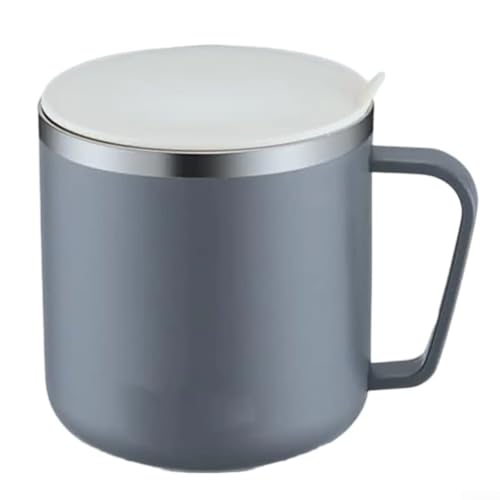 13 x 142 ml Edelstahl-Isolierbecher mit Deckel, perfekt für Kaffee-Enthusiasten (grau) von FUANA