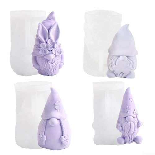 3D Zwerg Silikon für Kerzen, flexibles und wiederverwendbares Silikon für Frühlings- und Feiertagsdekorationen (D) von FUANA