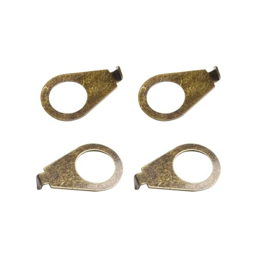 4 Gitarrenknöpfe mit Zeigerplatten für E-Gitarre Blinker Unterlegscheiben Set (Bronze) von FUANA