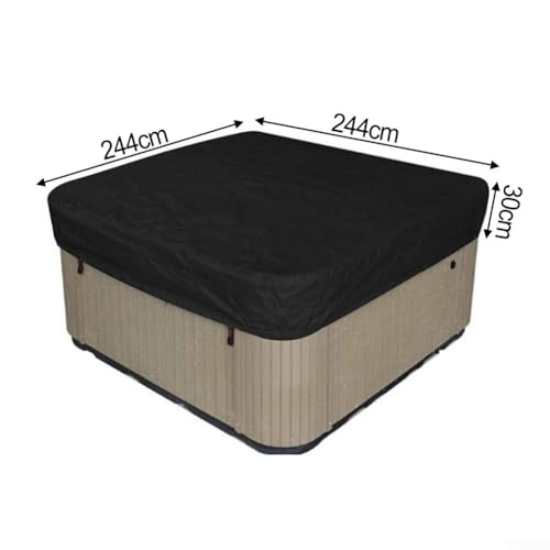 Abdeckung für die Badewanne für den Außenbereich, Allwetterschutz mit einfacher Handhabung und Installation (244 x 244 x 30 cm) von FUANA