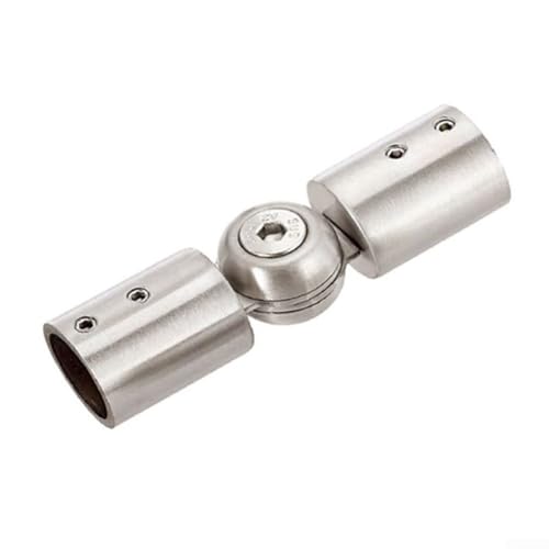 Anpassbarer Eck-Winkelverbinder für Vorhänge, perfekt für Erkerfenster (19 mm, gebürstet) von FUANA