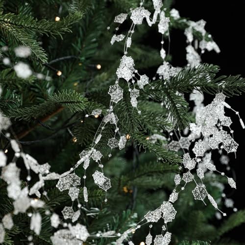 Atemberaubende Eiszapfen aus klarem Glas für Bäume schaffen unvergessliche Urlaubserinnerungen (Silber) von FUANA