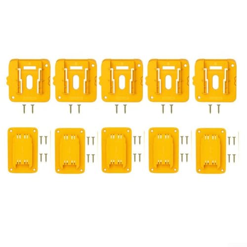 Batterie- und Elektrowerkzeughalter kompatibel mit Dewalt 20 V 60 V Akku-Systemen, 10 Stück mit Schrauben für einfache Montage und Lagerung von FUANA