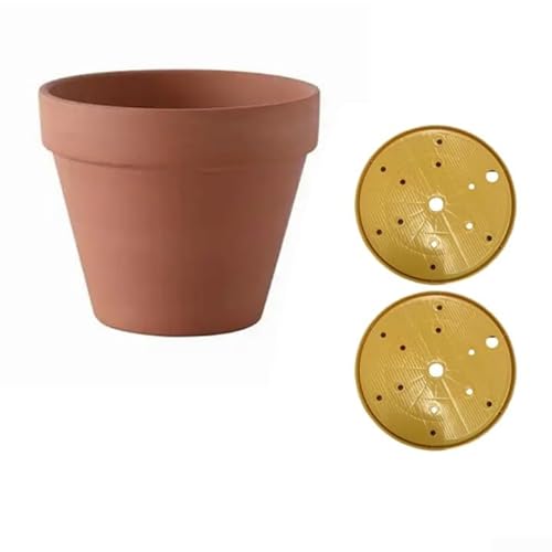 Blumentopf-Ablaufeinsätze 2er Set zur Wasseransammlung in Töpfen (Orange) von FUANA