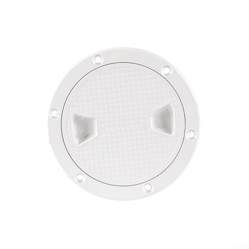 Bootsdeck-Abdeckung, 116,8 cm, rund, für Yacht-Inspektionsloch, Luke mit abnehmbarem ABS-Chassis und Abdeckung und verbessertem dicken Gummidichtungsring für wasserdichte Abdichtung (10,2 cm, weiß) Bootsdeck-Abdeckung, 116,8 cm, rund, für Yacht-Inspektionsloch, Luke mit abnehmbarem ABS-Chassis und Abdeckung und verbessertem dicken Gummidichtungsring für wasserdichte Abdichtung (10,2 cm, weiß) von FUANA