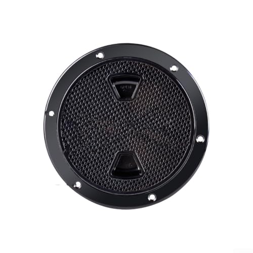 Bootsdeck-Abdeckung, 116,8 cm, rund, für Yacht-Inspektionsloch, Luke mit abnehmbarem ABS-Chassis und Abdeckung und verbessertem dicken Gummidichtungsring für wasserdichte Abdichtung (10,2 cm schwarz) Bootsdeck-Abdeckung, 116,8 cm, rund, für Yacht-Inspektionsloch, Luke mit abnehmbarem ABS-Chassis und Abdeckung und verbessertem dicken Gummidichtungsring für wasserdichte Abdichtung (10,2 cm schwarz) von FUANA