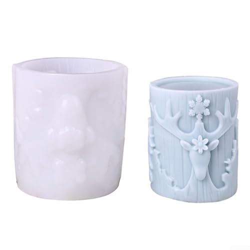 DIY-Kerze für die Form mit Rentier-Design, perfekt zum Basteln einzigartiger saisonaler Dekorationen (C) von FUANA