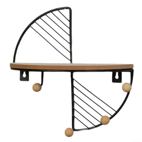 Dekorative Wandregale für Schlafzimmer und Wohnzimmer mit rustikalem Design (schwarz) von FUANA