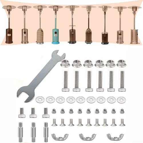 Diverse Collection of Assembly Tools for Outdoor Pyramid Heater Including a Complete Range of Screws, Nuts and Wrenches Available (A) von FUANA