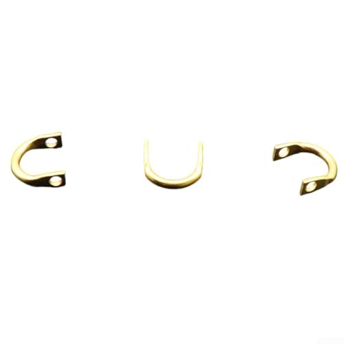 EasySpin 100 Stück Gabelköpfe für DIY Angeln Spinnerbaits und Inline-Spinner mit glattem und Geräuschverbesserung entworfen für Draht und Schnüre (großes Gold) von FUANA