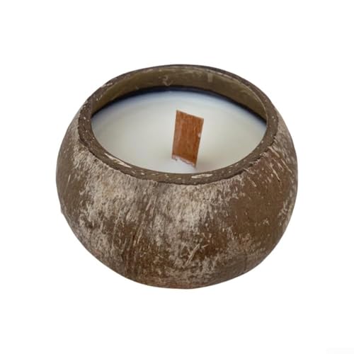 Einzigartige dekorative Kokosnussschalen als Aromatherapie-Kerzenhalter zu Hause (Zitronengeschmack) von FUANA