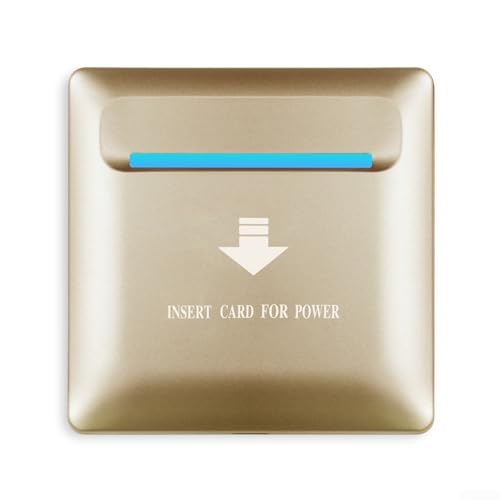 Energiesparender Hotel-Stromschalter für 125 kHz berührungslose Induktionskarten, Niederfrequenz-Netzteil, Schalter, Stromunterstützung, 40 A, 45 A Verzögerungsfunktion (Gold) von FUANA