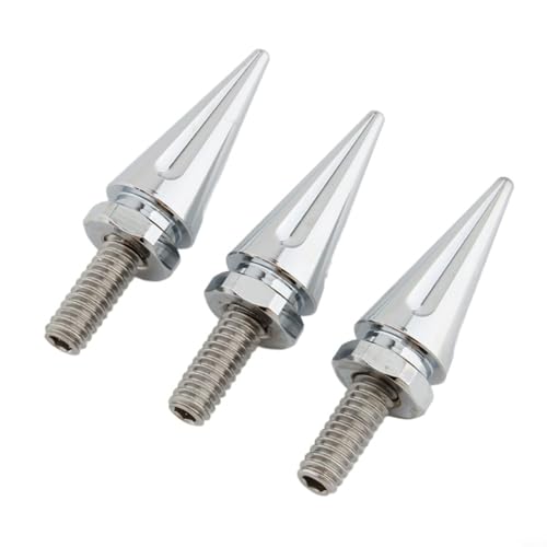FUANA 3 Stück Windschutzscheiben-Schrauben für Windschutzscheibe für Electra für Glide für Straße 1996–2013 Aluminiumlegierung, Edelstahl-Automobil-Ersatzteile (Galvanik) von FUANA