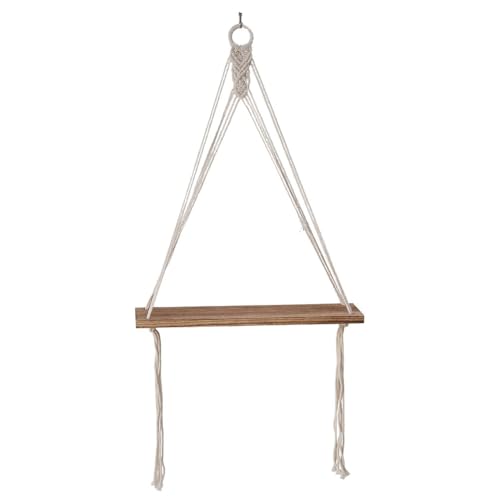 FUANA Böhmischer Stil Holzbrett Rack Baumwollseil Regal Wanddekoration Wandregal FUANA Böhmischer Stil Holzbrett Rack Baumwollseil Regal Wanddekoration Wandregal von FUANA