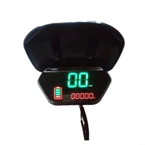 FUANA Digitales LCD-Display Tachometer Kilometerzähler für Elektrofahrrad-Dreirad für 48 V 60 V 72 V Batterie (mit Windschutzscheibe) von FUANA