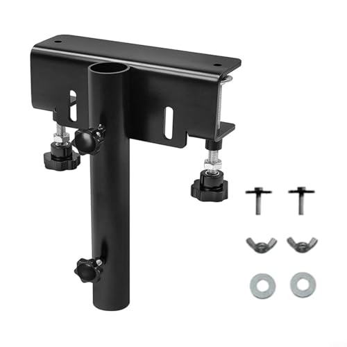 FUANA Fahnenmasthalter-Set aus Stahl, kein Bohren, für Pickup-LKW-Bettrahmen, passend für Fahnenmasten bis zu 3 cm, Outdoor-Gartendekoration von FUANA