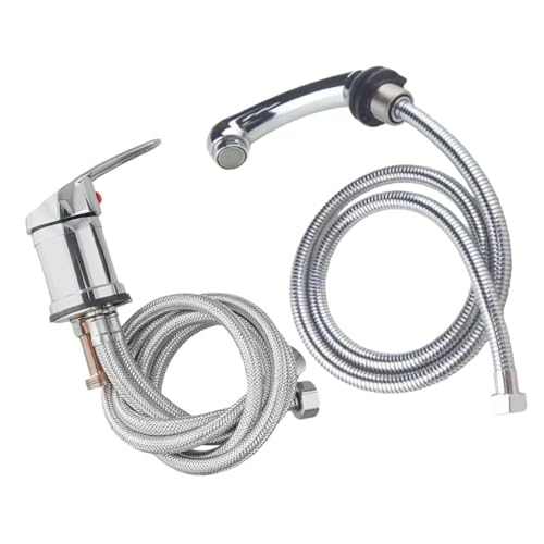 FUANA Hochdruck-Mischbatterie Wasserhahn Waschbecken mit herausziehbarer Handbrause für Shampoo-Station von FUANA