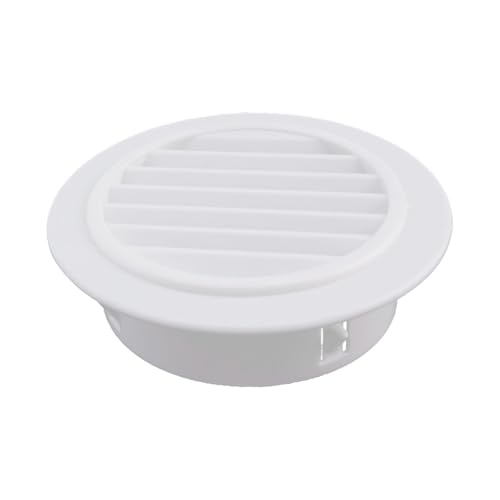 FUANA Lüftungsabdeckung, runde Luftführung, Decken-Wandloch, dekoratives ABS-Lüftungsgitter, Lüftungsschlitzkappe für Wand von FUANA