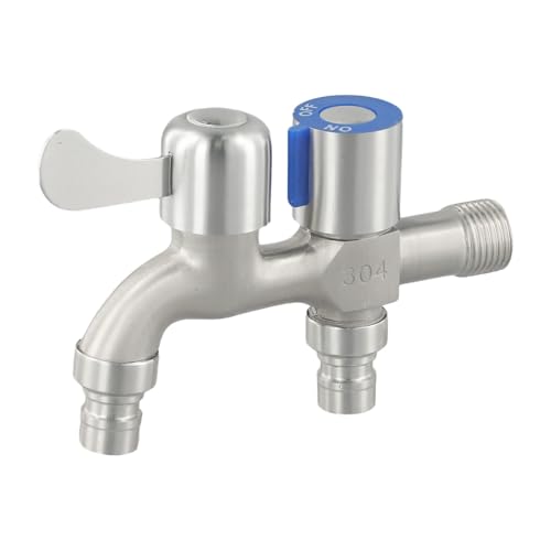 FUANA Mop Pool Wasserhahn Edelstahl Doppelt Offene Waschmaschine Wasserhahn Schnell Öffnen Outdoor Wasserhahn Pool Single Kaltwasser Wasserhahn von FUANA