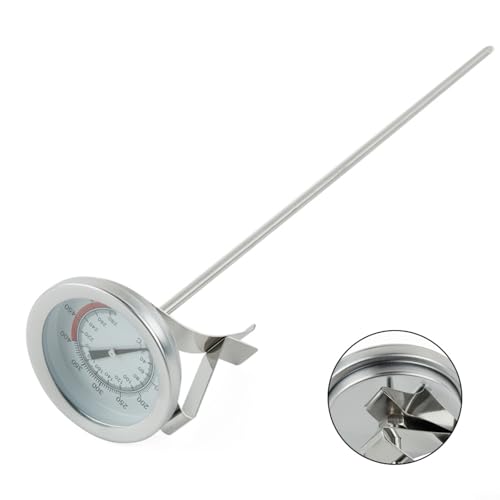 FUANA Ölthermometer für Frittieren, Grillthermometer, Edelstahl, Frittierthermometer, Backtemperaturdiagramm, Holzkohlegrill, Temperaturanzeige (20 cm) von FUANA