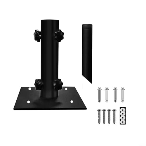 FUANA Outdoor Schirmständer Basis Halterung mit Erdspieß Metall Deck Halter Multifunktionales Design für Garten Terrasse von FUANA