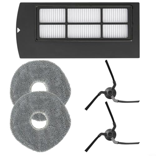FUANA Roboter-Staubsauger-Ersatzzubehör-Kits passend für Clean X9 Pro Roboter-Staubsauger, Seitenbürste, Filter-Mopp-Tuch-Pad-Kits mit 2 Seitenbürsten, 1 Filter, 2 Wischtuch-Pad FUANA Roboter-Staubsauger-Ersatzzubehör-Kits passend für Clean X9 Pro Roboter-Staubsauger, Seitenbürste, Filter-Mopp-Tuch-Pad-Kits mit 2 Seitenbürsten, 1 Filter, 2 Wischtuch-Pad von FUANA