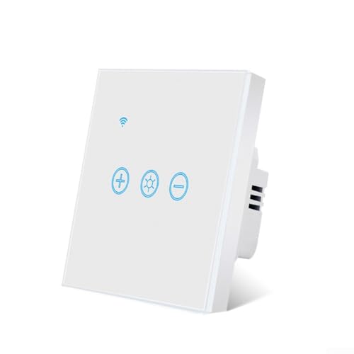 Für Tuya Smart Control Dimmschalter mit Touch-Funktionalität, Sprachbefehle, 150W, AC 100 240V (Weiß) von FUANA