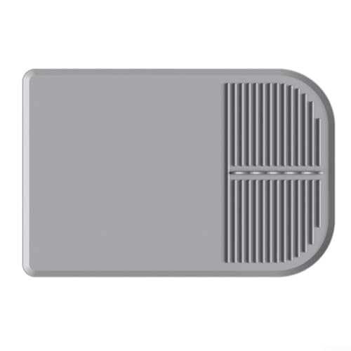 Funktionelle Silikonmatte für Kaffeemaschinen 60 x 40 cm Abtropfmatte mit einfacher Reinigung und sicherem Griff (grau) von FUANA
