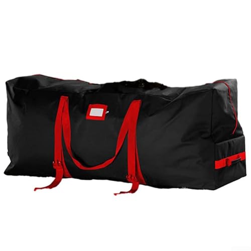 Große Weihnachtsbaum-Aufbewahrungstasche mit 600D Oxford-Material, leichtgängigen Rollen und bequemen Griffen für einfachen Transport (schwarz) von FUANA