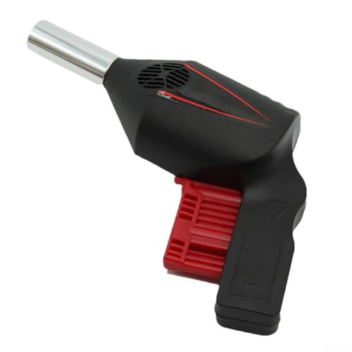 Handventilator mit Auslösemechanismus für einfache Kohlezündung und Staubkontrolle beim Grillen (schwarz) von FUANA