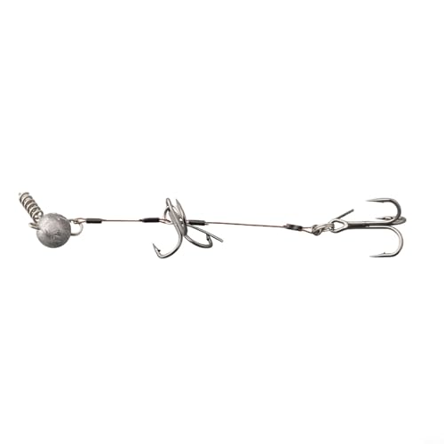 Hechtangeln Zubehör Stinger mit Drillingshaken und Korkenzieher-Design (L) von FUANA