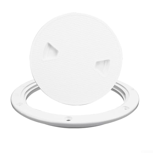 Inspektionsluke für Boote und Yachtdeck, runde ABS-Platte mit Schraubfunktion, sichere Abdichtung, um das Eindringen von Wasser und Schmutz zu verhindern (10,2 cm) von FUANA