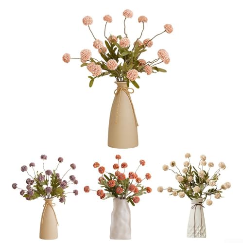 Künstlicher Löwenzahnstrauß für Wohnzimmer und Hochzeitsdekoration, 7er-Set (grau-weiß) von FUANA