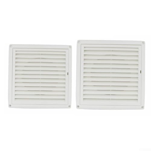 Lüftungsgitter mit Fliegengitter für Außen- und Innenbelüftung, aus UV-beständigem Material, um Alterung zu verhindern (200 mm) von FUANA