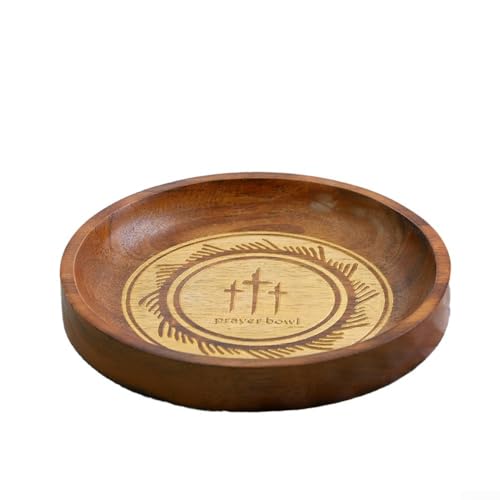 Meditationsschale aus Holz mit glatten Kanten, perfekt für reflektierende Übungen (runde Gebetsschale) von FUANA
