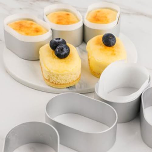 Mini-Backformen aus Aluminium, oval, für halbgekochten Käsekuchen und Brot, 10 Stück Mini-Backformen aus Aluminium, oval, für halbgekochten Käsekuchen und Brot, 10 Stück von FUANA