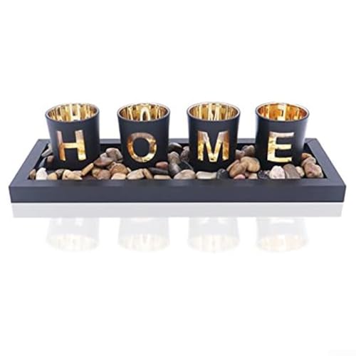 Moderne schwarze hohle Kerzenständer mit charmantem Holzbuchstaben-Design für Ihr Zuhause Moderne schwarze hohle Kerzenständer mit charmantem Holzbuchstaben-Design für Ihr Zuhause von FUANA