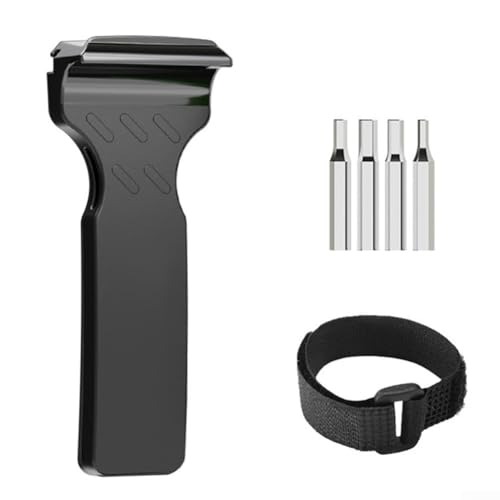 Multifunktionaler Fahrradreifenheber mit 4 Sechskant-Bits zum Entfernen von Fahrradreifen und AV-Ventil-Entlüftungswerkzeug, praktisch für schnelle Reparaturen und Anpassungen (schwarz) von FUANA