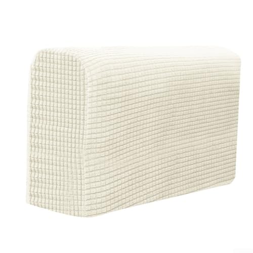 Nahtlose Sofa-Armlehnenbezüge, rutschfestes Design für effektiven Schutz vor Schmutz und Beschädigungen (Reisweiß) von FUANA