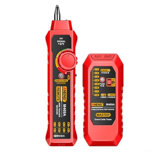 Praktische Taschenlampen-Beleuchtungsfunktion im ANENG M469A Netzwerk-Leitungsfinder (schwarz) von FUANA